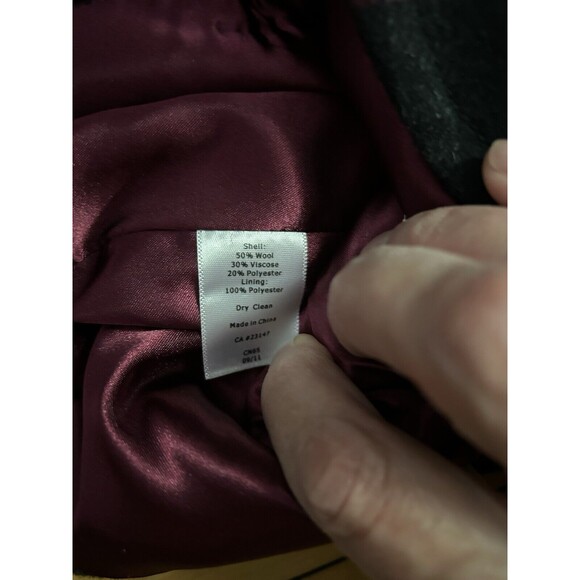 Talbots-Black Plaid Jacket/Blazer-Wool Blend-Lined-English Country-Academia-Sz 8 - Picture 9 of 10